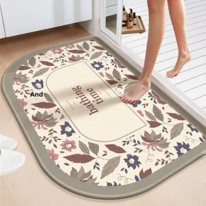 Cross border Bathroom Non slip Foot Mat Diatomaceous Earth Floor Mat Absorbent Quick drying Doormat Toilet Bath Rug