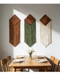 Cross border Bohemian style Hand woven Diamond shaped Tassel Tapestry Home Decor Living Rooms Bedrooms Wall Background