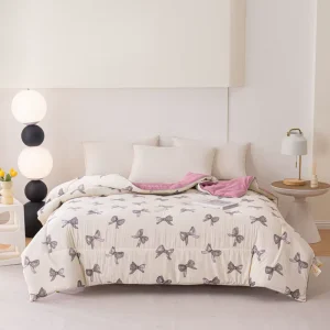 Cross border China Modern Warm Soft Spring Autumn Thickened Winter Duvet Mixed Fiber Jacquard Cloud Yarn Hotel Home