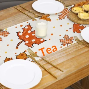 Cross border Customized Modern Polyester Table Runner Autumn Harvest Themed Pumpkin Print Dining Table Decor Cloth
