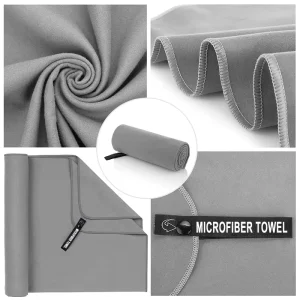 Cross border Double sided Velvet Microfiber Sports Towel Beach Fitness Swimming Bath Solid Color Quick drying Sweat Absorption