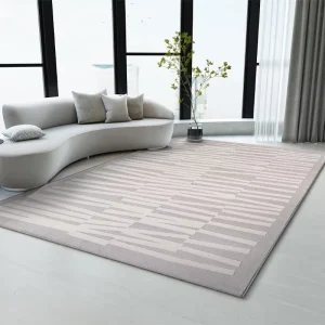 Cross-border Exclusive Modern Minimalist Machine-woven Light-luxury High-end Rugsleek Carpet Understatedperfect for Living Rooms
