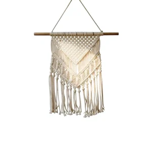 Cross border Hand woven Tapestry Bohemian Cotton cord Guesthouse Tassel Hanging Decor Nordic style Decoration 90cm Stripe