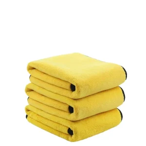 Cross border Highly Absorbent Thickened Car Wash Towels logo Printing Leaving No Streaks High density Coral Towels