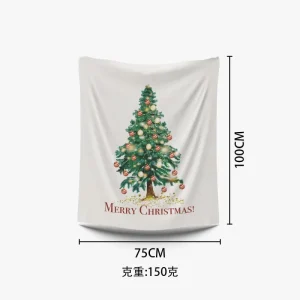Cross border New SDJGT Model Christmas Tree Tapestries Creative Printed Background Cloth Christmas Decorations