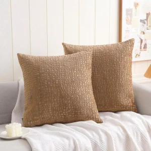 Cross-border Supply Modern Minimalist Solid Color Cut Velvet Square Throw Pillow Customizable for Living Room Bedroom Home Use
