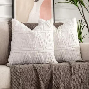 Cross border style Sofa Throw Pillow Cover Square Plush Patchwork Customizable Simple Modern Minimalist Throw Pillow Cover