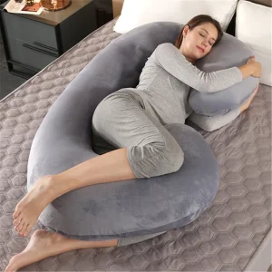 Maternity 70x140cm Waist Supporting Side Sleeping C Shaped Knitted Pregnancy Body Pillow