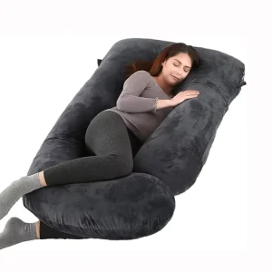 Crystal Velvet G Shaped Body Pillow Adjustable Foldable Body Support Pregnancy Pillow Maternity Pillow