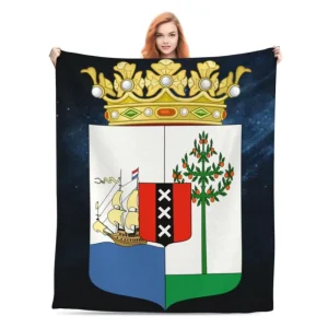 Curacao Soft Warm All Weather Throw Flag Symbol Printed Throw Blanket Regional Map Outline Graphic Flannel Warm Blanket