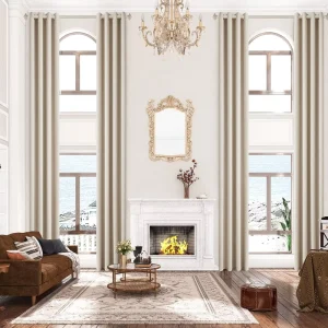 Curtain Factory Direct Villa Drape Fire Retardant High Ceiling Drapes Hotel Salon Extra Long Curtain