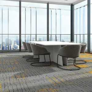 Cushioned Luxury Office Carpet Tiles Fire Resistant Eco Friendly Modular Carpet Tiles for Commercial Use