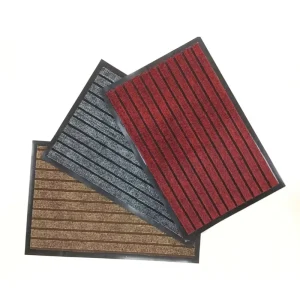 Cushioned Washable Anti-Slip Waterproof Polyester PVC Backing Customized Floor Mat Welcome Door Mats for Home Entrance