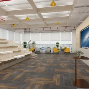 Cushioned Washable Modular Carpet Tiles Office Floor Carpet with Anti-Static Blended Yarn