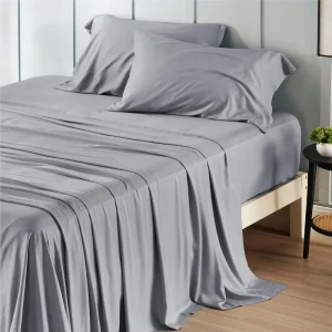 Custom 100% Bamboo Lyocell Flat Sheets Set Cooling Bed Linen Fitted Sheets for Beds Bamboo Bedsheets