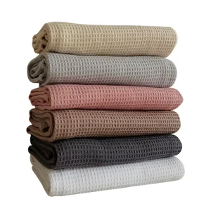 Custom 100% Cotton Cleaning Kitchen Tea Towel Linen Dish Tea Towel Dinner Waffle Cotton Tea Towel