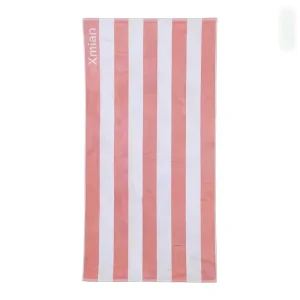 Custom 100% Cotton Jacquard Sand Free Quick Dry Beach Towel Soft Absorbent and Skin Friendly for Home and Hotel