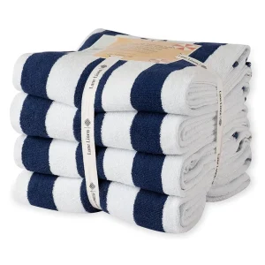 Custom 100% Cotton Terry Striped Oversize Quick Dry Yarn-dyed Swimming Bath Beach Towel
