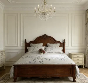 Custom 100% Hemp Bed Skirt 4Pcs Set Heavy Embroidery Comfortable Breathable Moisture Wicking Antibacterial