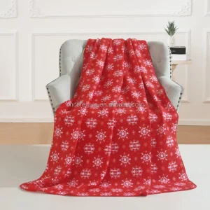 Custom 100% Polyester Flannel Fleece Blanket Pink Solid Striped Woven Technique Warm Soft Sofa Throw Customizable Logo