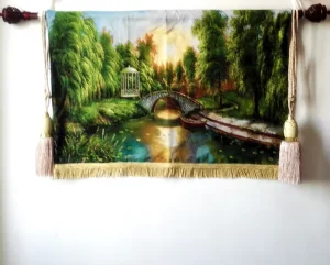 Custom 100% Polyester Jacquard Woven Jacquard Tapestry Wall Hanging New Arrival 60x90cm Home Gobelin Custom Logo Aubusson OEM