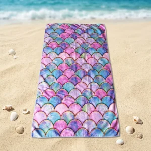 Custom 100% Polyester Printing Beach Towel Sandfree Quick dry Elegant Patterns Can Be Customized Beach Towel