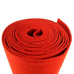 Custom 100% Polyester Red Wedding Carpet Roll Factory Launch Needle Punched Area Rugs & Sets for Event Exhibitions