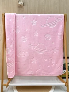 Custom 100 Polyester Super Soft Cloudy Baby Blanket Lightweight Infant Toddler Newborn Receiving Blankets