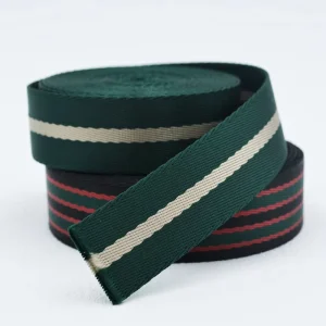 Custom 100% Polyester Thin Webbing High Tenacity Shiny Strip Ribbon for Watches Bags Shoes Belts Sizes 20mm 22mm 24mm
