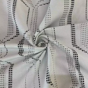 Custom 100% Polyester Tricot Knitted Yarn Dyed Jacquard Stretch Home Textile Mattress Cover Fabric 240gsm