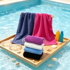Custom 100% Pure Cotton Bath Towels Colorful High Density Cotton Towels Quick Dry Eco Friendly Home Hotel Sport Travel Spa Towel
