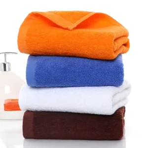 Custom 100% cotton plain color towel for home hotel beauty salon towel