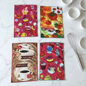 Custom 100% polyester Digital Printing Kitchen Towel Soft Comfortable Absorbent Vivid Eco friendly Kitchen Towel