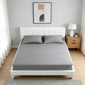 Custom 15% Silver King Queen Size Flat Fitted Grounding Bed Sheets Anti Static Reduce Inflammation Earthing Bedding Sheet