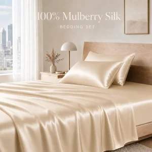 Custom 16/19/22/25 Momme Sheet Duvet 100% Silk Filling Quilt Cover Comforter Comfortable Silk Duvet Bedding Set