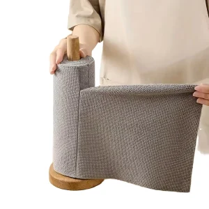 Custom 180GSM Good Absorption Warp Knitted Microfiber Towel Rolls 30*30cm Household Kitchen Cleaning Tear Away Cloth Roll