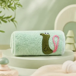 Custom 18s Combed Siro Spinning Cotton Kids Towel 25*50cm 48g Durable Absorbent for Children Daily Bathing and Washing