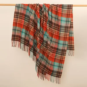 Custom 195*140+10*2cm Bed Sofa Woven Plaid Wool Thicken Throw Picnic Outdoors Travel Home Tartan Textile Fleece Blanket