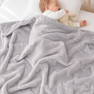 Custom 2 Ply Minky Plush & Polyester Crinkle Fabric Baby Blanket Soft Warm Winter Toddler Throw Newborn Swaddle Blanket Factory