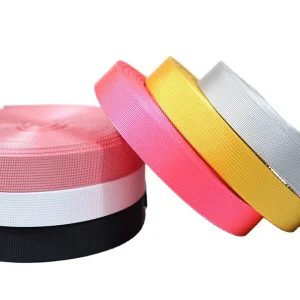 Custom 25mm Green Black Inter Color Nylon Polyester Webbing for Shoes Bags