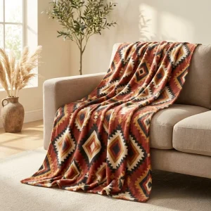 Custom 280GSM Printed Striped Character Autumn Fleece Throw Blanket Soft Cozy Eco Friendly Lightweight Warm Personalized Gift