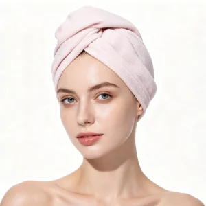Custom 29*71 cm Ultra soft Polyester Nylon Quick Dry Ant Cloth Hair Drying Cap Breathable Absorbent Wide Hair Towel