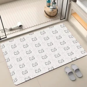 Custom 3D Geometric Rug Non Slip Carpet Machine Made Modern Absorbent Mat Home Bath Mat Polyester Eco friendly PET Friendly Fire