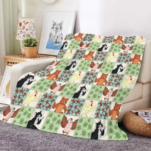 Custom 3D Printed Cartoon Blanket Soft Warm Cozy Flannel Fleece Sofa Bed Throw Room Decor Gifts Travel Blankets