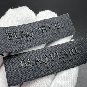 Custom 3D Silicone Label Woven Label Soft Skin-friendly Polyester Garment Label For Short Sleeve Shirt Pants Dress