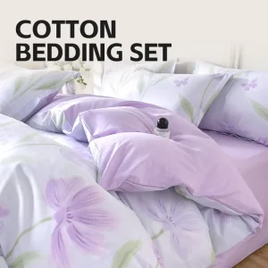 Custom 4 Pcs Bed Sheet Duvet Cover 100% Cotton Bedding Set King Size Queen Size Full Sheets Sets Super Soft Luxury