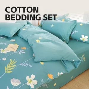 Custom 4 Pcs Bed Sheet Duvet Cover 100% Cotton Bedding Set King Size Queen Size Full Sheets Sets Super Soft Luxury