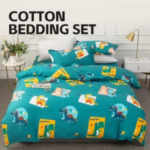 Custom 4 Pcs Bed Sheet Duvet Cover 100% Cotton Bedding Set King Size Queen Size Full Sheets Sets Super Soft Luxury