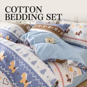 Custom 4 Pcs Bed Sheet Duvet Cover 100% Cotton Bedding Set King Size Queen Size Full Sheets Sets Super Soft Luxury