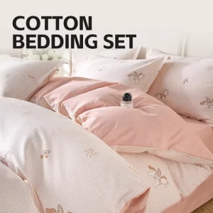 Custom 4 Pcs Bed Sheet Duvet Cover 100% Cotton Bedding Set King Size Queen Size Full Sheets Sets Super Soft Luxury